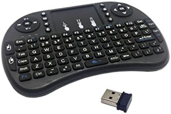 Mini Wireless Keyboard 2.4G XBMC Keyboard Touchpad Mouse Combo- Multi-media Portable Handheld Android Keyboard- for Google Android Smart TV Box Media Mini TV PC Stick HTPC IPTV Raspberry PI 3 PS3- British Layout-Black