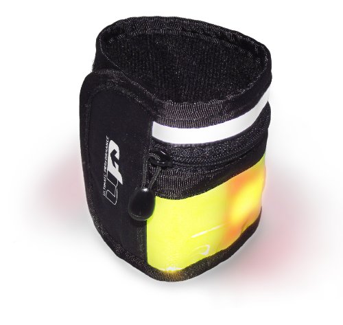 Ultimate Performance Bolsillo para muñequera LED - Negro/Amarillo Fluo, Talla Universal