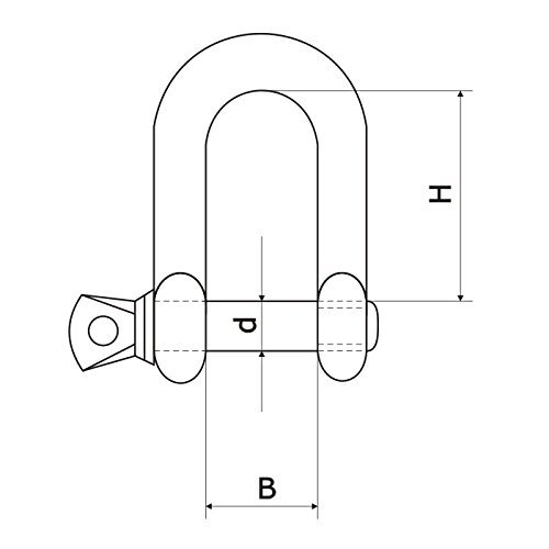 10 x GERADE SCHÄKEL 10mm verzinkt gerade Form Drahtseil Stahlseil Verbinder Stahlkette - 4