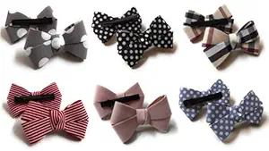 Moms Darling Stylish Hair Accessories, Hair Bows, Ribbon Bows with Alligator Clip/ Hair Pins/ Hair Clips For Toddlers/Kids/ Baby/ Girls/Women. Pack Of 6, MULTICOLOR. (MD HAIR CLIP-1)