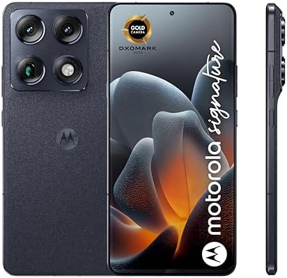 Motorola Signature (16/512GB, Tripla camera 50MP, selfie 50MP, display Super HD 6.8" Extreme AMOLED 165Hz, Qualcomm Snapdragon 8 Gen 5, 5200mAh TurboPower 90Hz, IP68/69, 5G, Android 16), Carbon