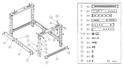 Bodenhalterung für Klimaanlagen, ausziehbar
