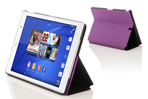 Forefront Cases® Neue Leder Hülle / Tasche / Case / Cover für Sony SGP611 Xperia Z3 Tablet Compact 20,3 cm (8 Zoll) – Rundum-Geräteschutz und intelligente Auto-Sleep-Wake-Funktion mit 3-JAHRES-GARANTIE VON FOREFRONT CASES – inkl. Eingabestift - 4