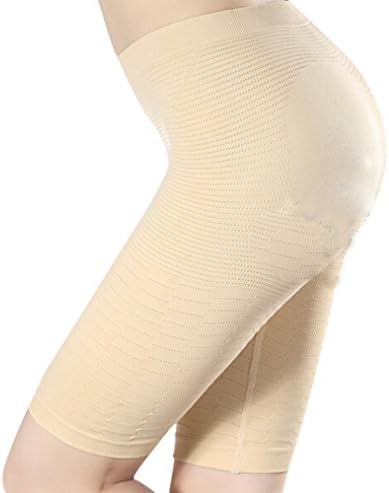 Davidlove Women Slimming Pants Shorts Shapewear Tummy Bum Thigh Control Long Leg Girdle (Beige)