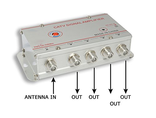 AMPLIFICATORE SEGNALE TV SPLITTER 4 CANALI