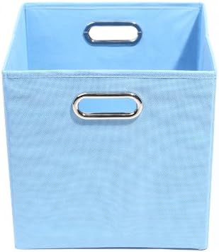 Modern Littles Folding Storage Bin (Sky Solid Baby Blue)