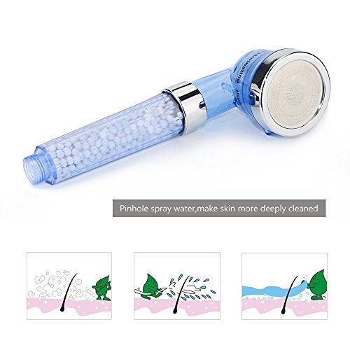 efluky Filtration Handheld- Duschkopf Universal-duschen Bestandteile mit Edelstahlschlauch 3-Way Spray Handdusche Hochdruck-Wasser-Einsparung (Duschkopf + Schlauch) - 8