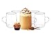 Produktbild 6 Kaffeegläser 250ml mit Henkel Borosilikat Teegläser Cappuccinogläser Teeglas