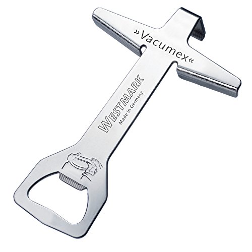 Westmark Schraubdeckel-Öffner mit Kapselheber, Länge: 13,1 cm, Stahl, Vacumex, Verchromt, 10562270 - 2