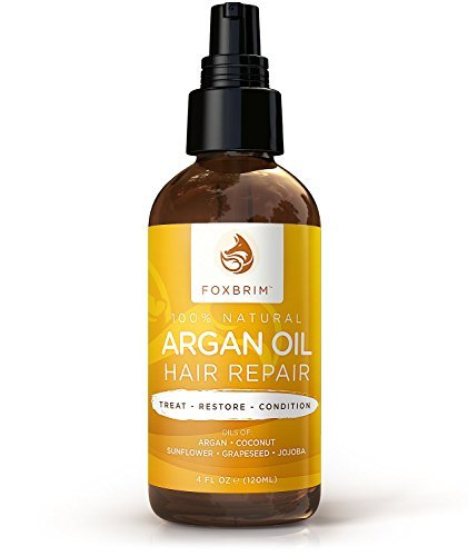 Foxbrim Arganöl Haar-Repair - 100% Natürlich –Ölaufbereitung zur Haarbehandlung - Arganöl mit Jojobaöl, Kokosnussöl und Sheabutter - Foxbrim 120 ml