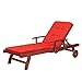 Produktbild Beliani Gartenliege Holz mit Auflage Terracotta Hell rollbar Toscana