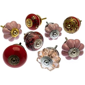 Möbelknopf Set x 8, Möbelknauf, Möbelknöpfe, Möbelgriff, Vintage