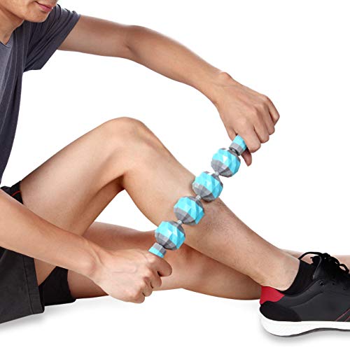 HAMSWAN Rullo Massaggio Muscolare - Bastone per Massaggio Trigger Point per dolori muscolari, crampi, spasmi - Rullo Stretching Portatile massaggiatore Piedi, Schiena e Muscoli