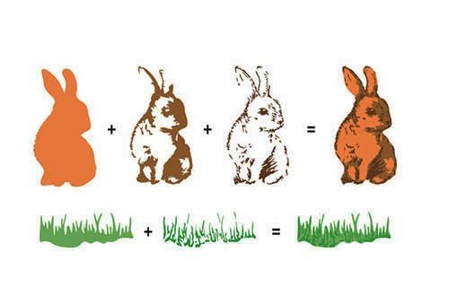 Hobby Solution Rabbits 3D Clear Layering Stamps