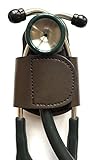 The BATCLIP (brown) – Premium leather handmade clip-on stethoscope hip holder; no more neck carrying, loss, or misplacement. Proudly carry your high-end stethoscope with taste and style.