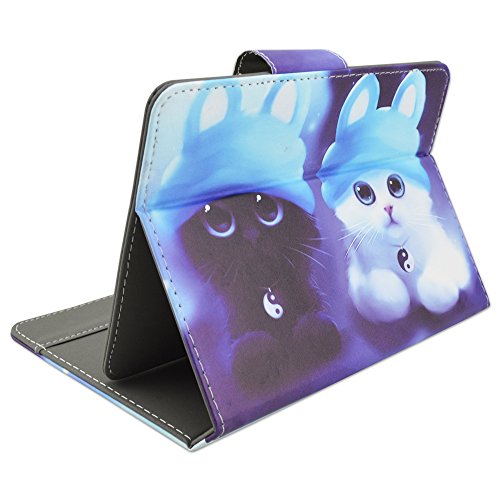 10“ Universal Tablet Hülle – MOONBAY MALL Ultra Slim PU Leder Flip Cover Schutzhülle für 10 inch tablet PC Painted Case Lederhülle Ledertasche Etui Hülle Tasche Schale mit Ständer Function. TYCH–30 - 4