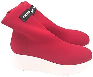 Gioselin Scarpa Donna Sneakers Flat Rosso : Amazon.it: Scarpe e borse