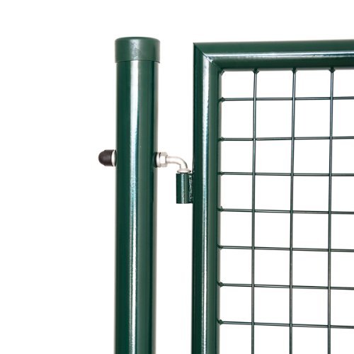 ZNL Gartentür Gartentor Wellengitter Hoftor Zaun Tür Tor Gartenzaun 100 x 95 cm Grün EHYM01 - 3