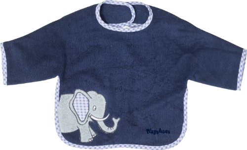 Playshoes 507461 Aermel-Laetzchen aus Webfrottier, Motiv Elefant, Mae, circa 39 x 30 cm blau