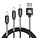 Produktbild iPhone Ladekabel,Lightning Kabel 3 Pack 1M+2M+3M mit Federschutz USB Ladekabel für iPhone X/8 Plus/8/7 Plus/7/6S/6SPlus/6/5S/5C/5/SE iPad Pro/Air/Mini,Schwarz