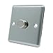 Produktbild AET CSC1GDIM40 10 A 400 W 1-Gang 2-Way Satin Finish Chrome Classical Single Light Dimmer Switch by AET