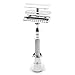 Jagen David ® D3 - Double Edge Razor with Stand - Safety Razor Fits All Double Edge Razor Blades unique Christmas gift for him (Silver)