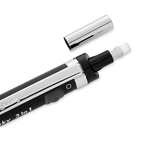 rOtring Tikky 3 in 1 Druckbleistift / Kugelschreiber / Marker (0,5 mm, schwarzer Korpus, Schreibfarbe schwarz und rot) - 5