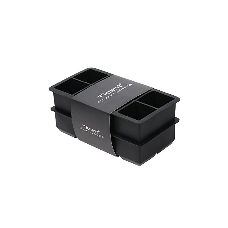 Best Silikon Ice Cube Tabletts 16 Quadratisch Weich Gro 51 Cm Wrfel Formen Set Von 2