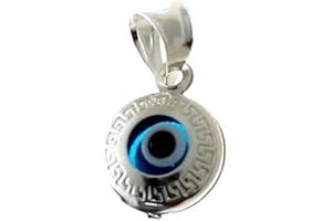 Inmaculada Romero IR Colgante plata Ley 925m. motivo ojo turco 7mm. detalle greca