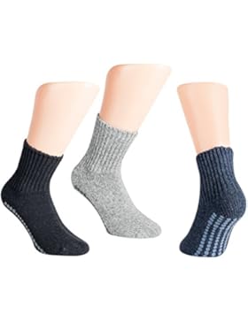 3 PAAR ABS HOME SOCKEN STRÜMPFE FÜR DAMEN UND HERREN MIT WOLLE STOPPERSOCKEN HAUSSCHUHE ANTIRUTSCH SOCKEN ABS...