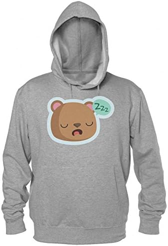 Finest Prints Cute Sleepy Bear Zzzz. I'm Falling Asleep So Tired Men's Hooded Sweatshirt