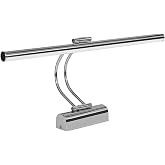 Fl&uuml;t LED Aplik 50 cm 6500K Beyaz Işık Modern Duvar Aydınlatma Enerji Tasarruflu Banyo Tablo ve &Ccedil;alışma Masası Lambası Krom