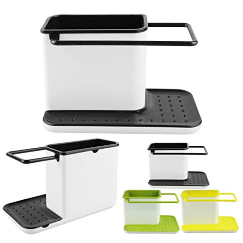 BESTOMZ Küche Drainage Storage Rack Ständer Organizer (Schwarz) - 2