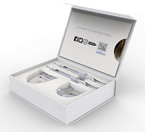 Teeth Whitening Kit with LED Light - Pro Intellident Advanced Gel & Stain Remover - Longer Lasting Results Than Whitening Strips or Activated Charcoal - Ideal Tooth Whitener for Sensitive Teeth