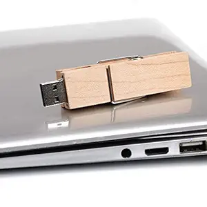 MAXBELL High-Speed USB 2.0 Wooden Clip Designed Flash Drives Pen-Drives U Disk 512M