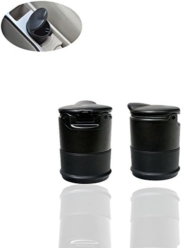 Gzmy Car Ashtray - Smokeless Black Ashtray - LED Portable Ashtray on-board car ashtray with lighter