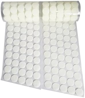 3/4" Diameter 500 Pcs(250 Pairs) White Round Dot Coin Straps Self Adhestive Hook And Loop Strips With Waterproof Sticky Glue Fastener