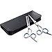 Produktbild Haarschneideschere Set Edelstahl 2er Friseurscheren 16cm. Etui und Kamm Schwarz (Friseur scheren)