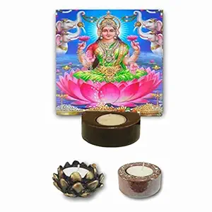 Yaya Cafe Durga Idol Tealight Candle Holder Goddess Lakshmi, Gifts Puja Items Home - Set of 3