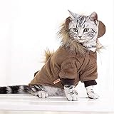 Peluca de león para Gato, Perro o Gato, para Invierno, con Oreja y Cola, Disfraz Gatos y Perros pequeños en Halloween, Navidad