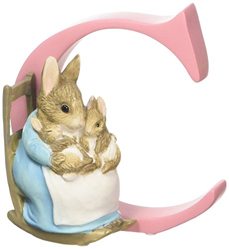 Beatrix Potter - Letra C para Puerta, diseño de señora Coneja y conejitos