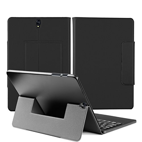 iBetter Samsung Galaxy Tab S3 9.7 Bluetooth Tastatur Hülle Keyboard Case [QWERTZ Tastatur]-tastatur Hülle Ultradünn leicht SmartShell Ständer Schutzhülle mit magnetisch abnehmbar drahtloser Bluetooth Tastatur für Samsung Galaxy Tab S3 9.7 Tablet (SM-T820 / T825 2017 Modell) (Schwarz) - 3