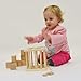 Shape sorter - a wooden lockable cage with sound - Chunky wooden shape sorter and shapes