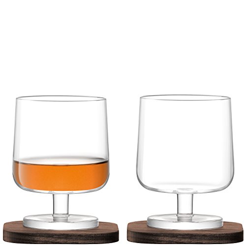 Lsa City Barcognacschwenker 250ml Klar Mit Nussbaumuntersetzer 2 Cognacglser Und 2 Untersetzer Im Set Cg09