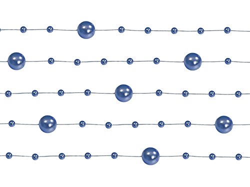 6,5 m Perlengirlanden Marineblau – Perlengirlande Dekoschnur Perlenkette - 2