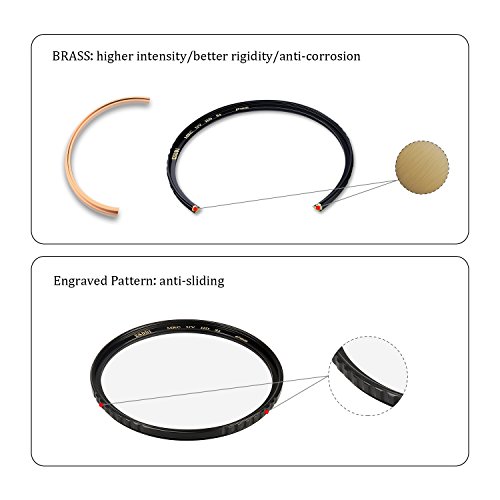 ESDDI Filtre UV 67mm Kit de Filtre avec Allemagne Schott Verre pour Prot  ger l   Objectif de Canon Nikon Sony Samsung Fuji etc