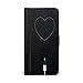 Produktbild licaso P20 Pro Faltbare Kunstleder Hülle in Schwarz mit Load Love Klappbare Leder Handy Hülle mit Magnetverschluss - 2in1 Smartphone Flip Case & Brieftasche Portemonnaie Zubehör