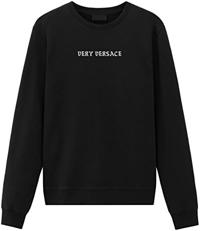Very Versace Grunge Embroidered Sweatshirt Black Large
