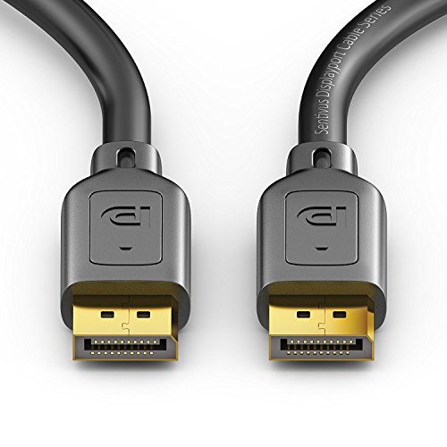 Sentivus 10m DisplayPort Kabel | Ultra HD (4k) | HDCP | DP Stecker auf DP Stecker | geschirmt | vergoldet | max. Auflösung 4096 x 2560 – perfekt für PC / Apple / Monitor / Beamer – schwarz - 8