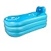 Produktbild Aufblasbare Badewanne für Erwachsene Verdickung Familiendusche Isolierung Schwimmbad Baden (Color : Blue, Size : 150 * 80 * 70 cm)